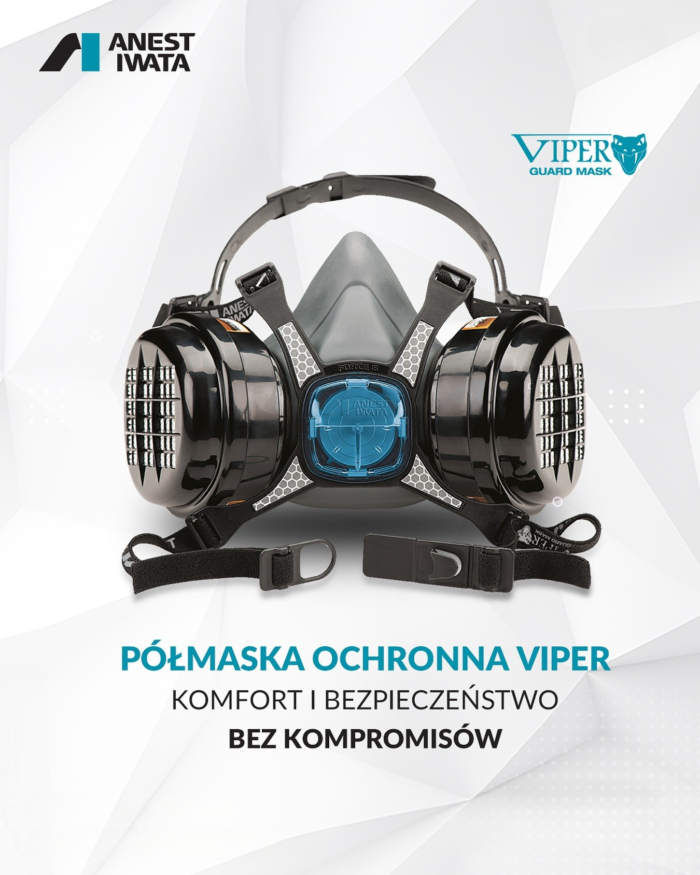 Półmaska wielokrotnego użytku A2P3R VIPER Iwata 150001A0