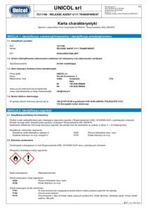 U111 Środek Antyadhezyjny Przezroczysty - 5LT