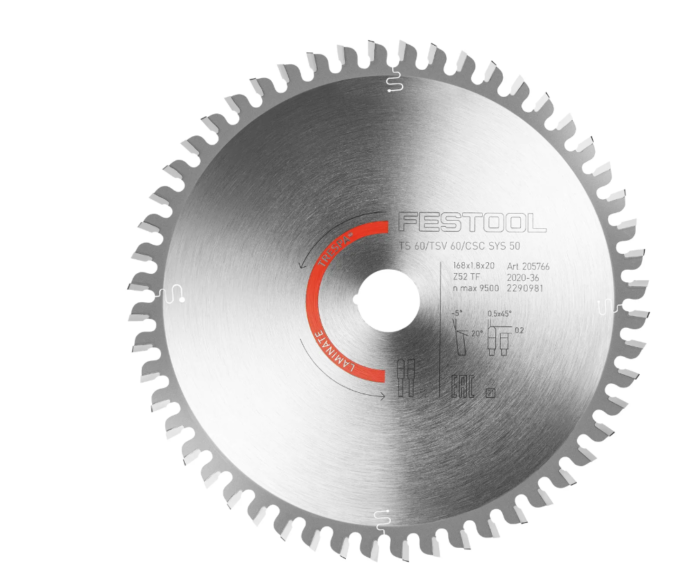 Tarcza pilarska LAMINATE/HPL HW 168x1.8x20 TF52