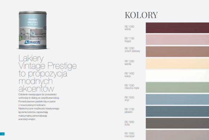 RB1090 Lakier wodny Vintage Prestige - Wiśnia - 0.5L